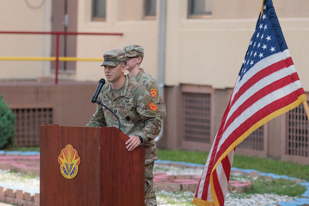 258th Signal Co, 100th BSB Change of Command Ceremony