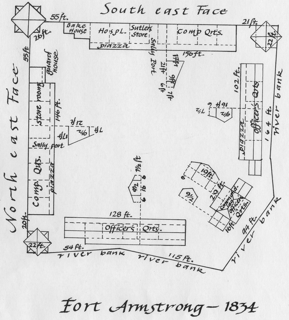 Map Drawing of Fort Armstrong