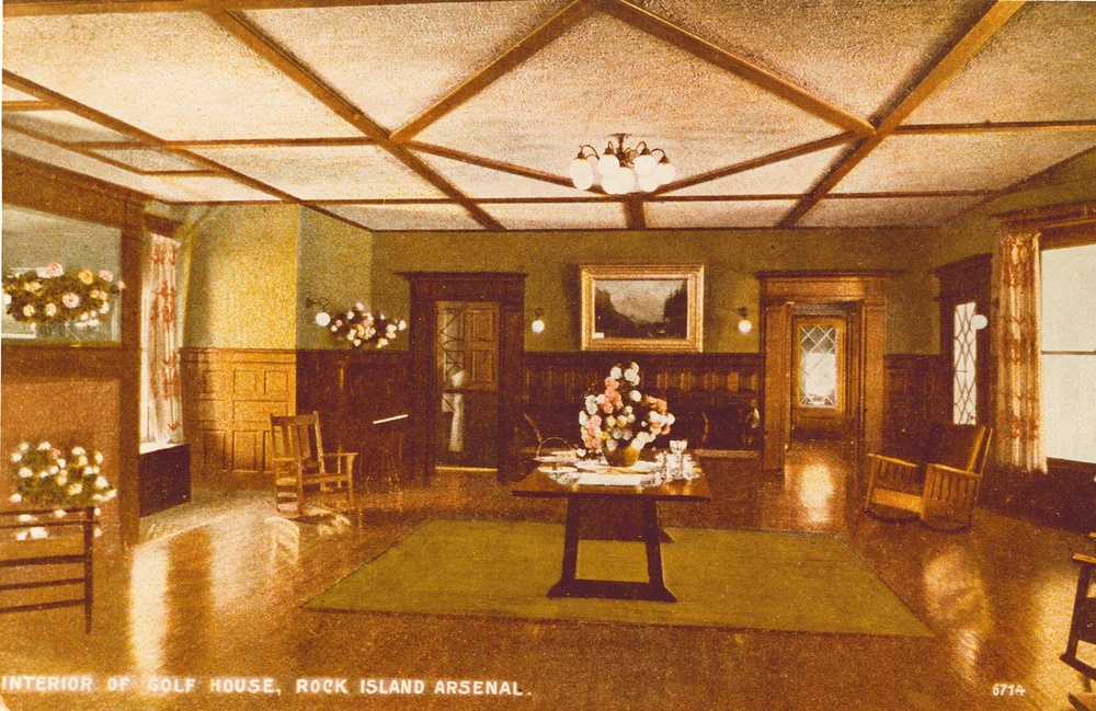 Interior of Golf Club House at Rock Island