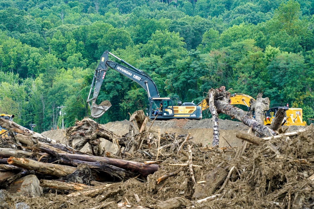 Debris removal continues at Lake Lure, North Carolina