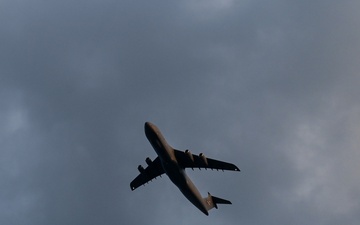 Historic Flyover: 433rd AW C-5M Becomes First Military Aircraft to Ceremonially Pass Over Toyota Field