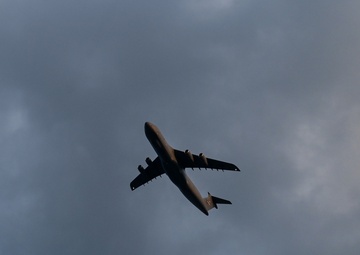 Historic Flyover: 433rd AW C-5M Becomes First Military Aircraft to Ceremonially Pass Over Toyota Field