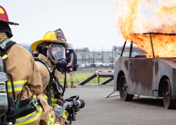 169th CES firefighters complete vehicle burn training