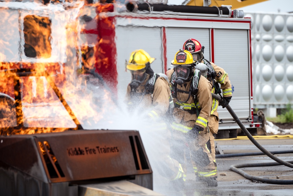169th CES firefighters complete vehicle burn training