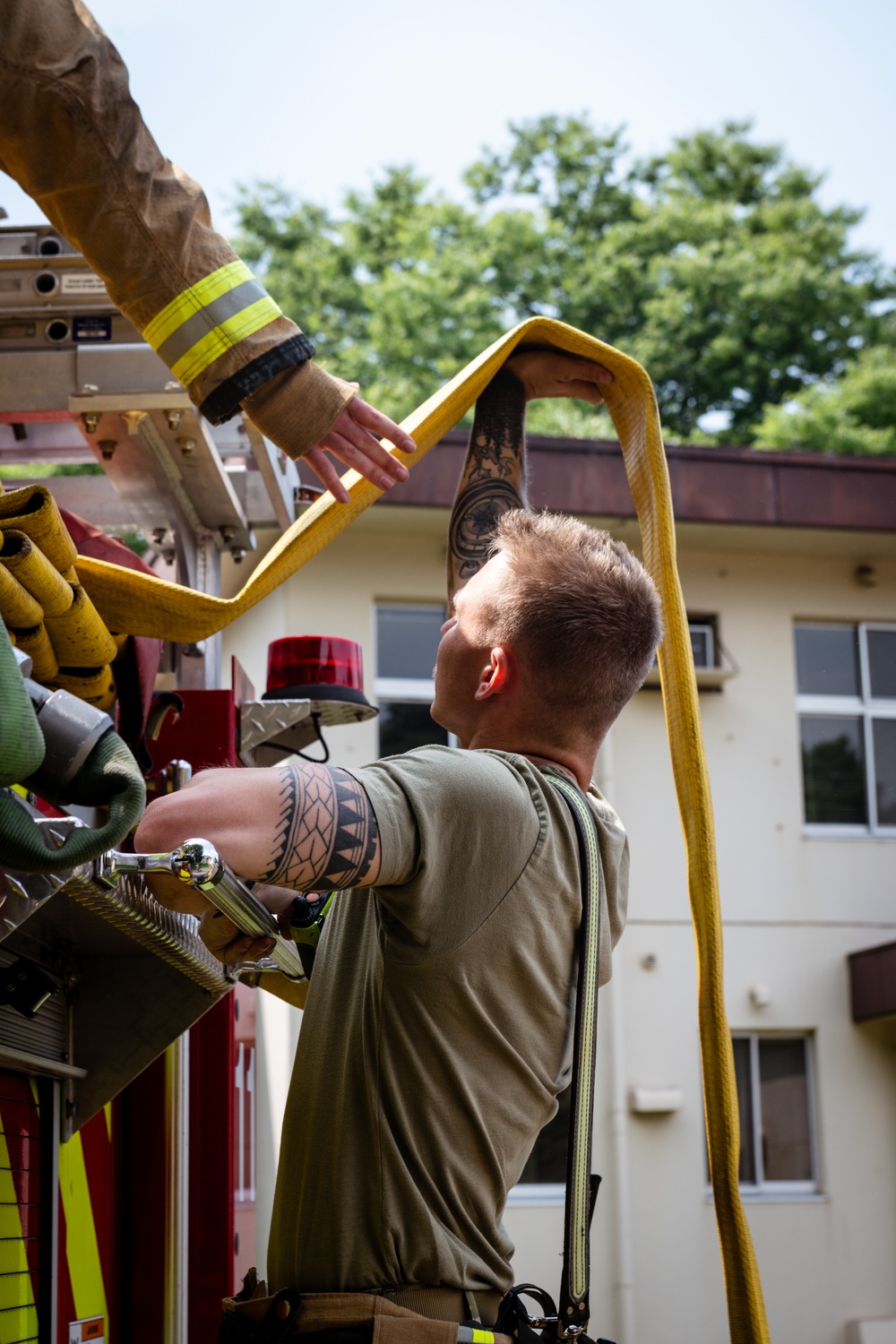 169th CES firefighters complete structure fire training at Yokota AFB, Japan