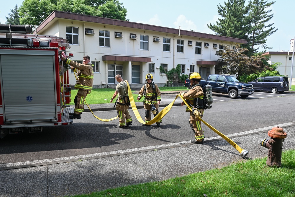 169th CES firefighters conduct structure training in Japan