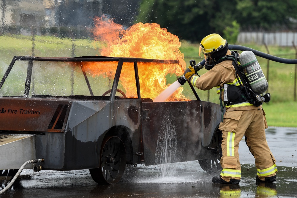 169th CES firefighters conduct vehicle fire training in Japan