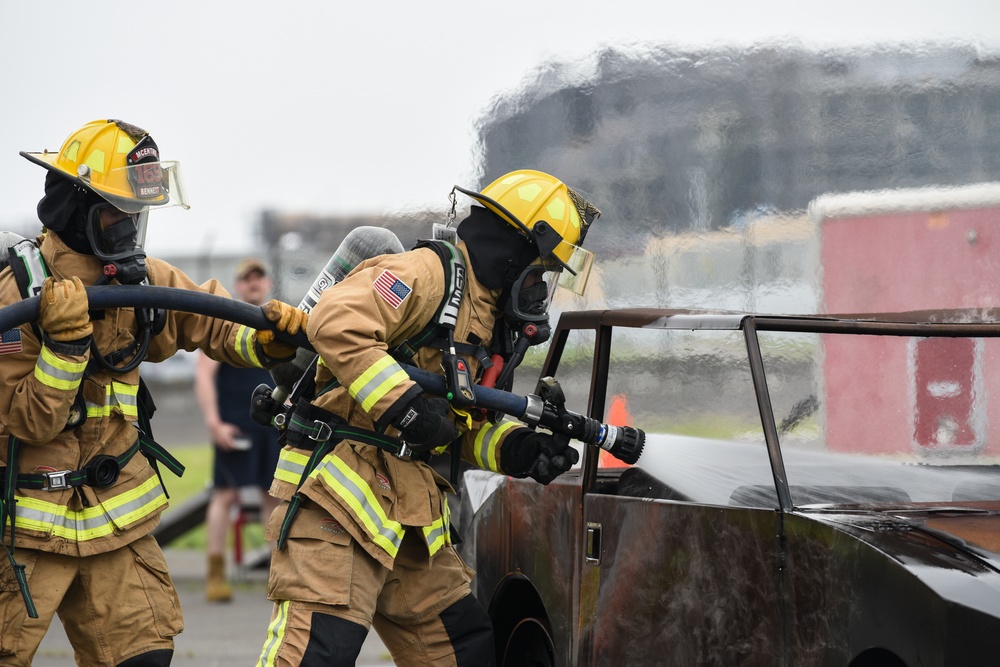 169th CES firefighters conduct vehicle fire training in Japan