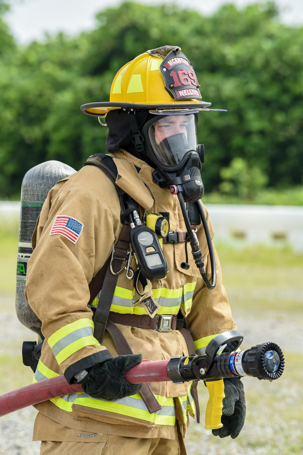 169th CES firefighters conduct aircraft rescure firefighting training in Japan