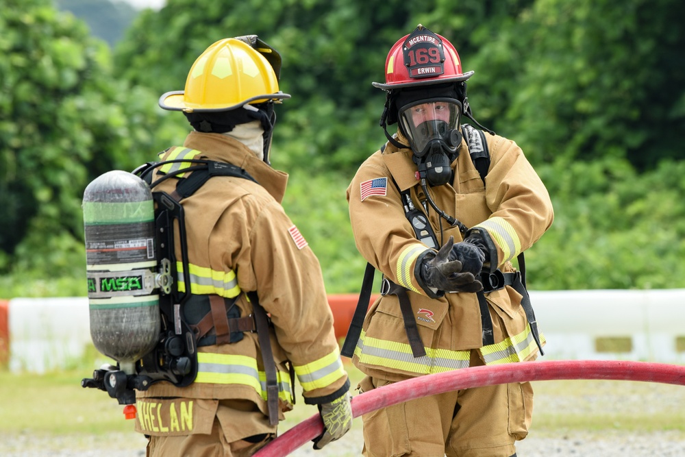 169th CES firefighters conduct aircraft rescure firefighting training in Japan