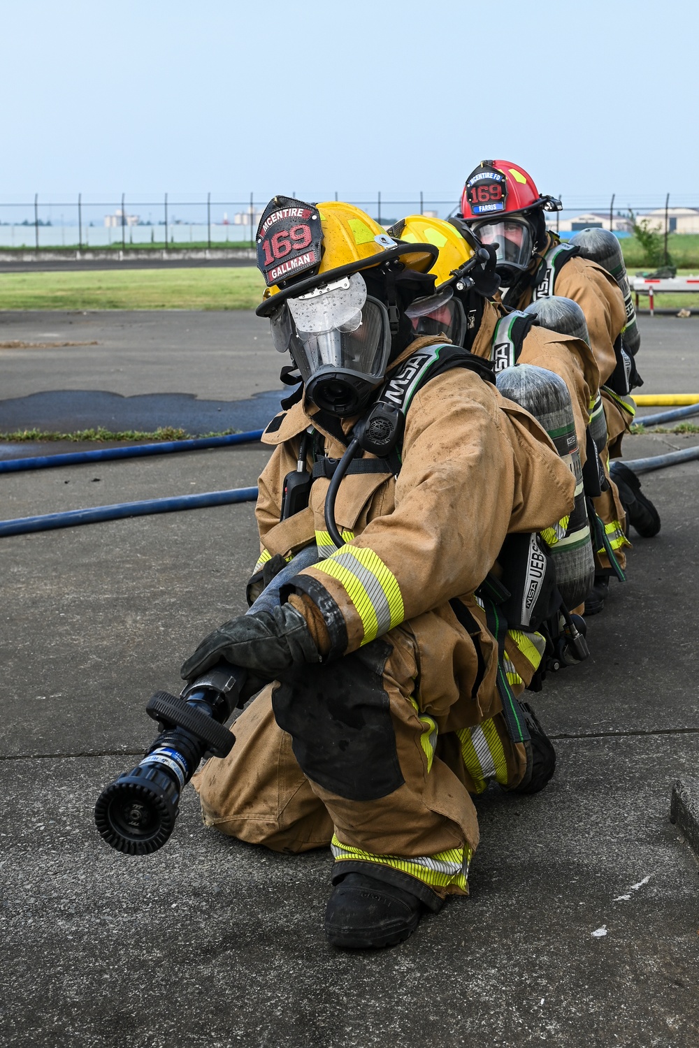 169th CES firefighters conduct structure fire training in Japan