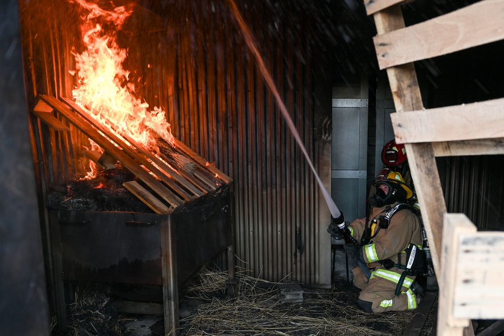 169th CES firefighters conduct structure fire training in Japan
