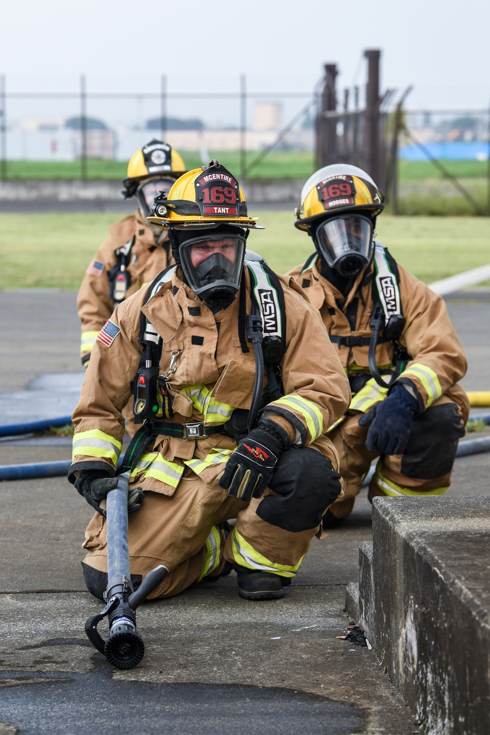 169th CES firefighters conduct structure fire training in Japan
