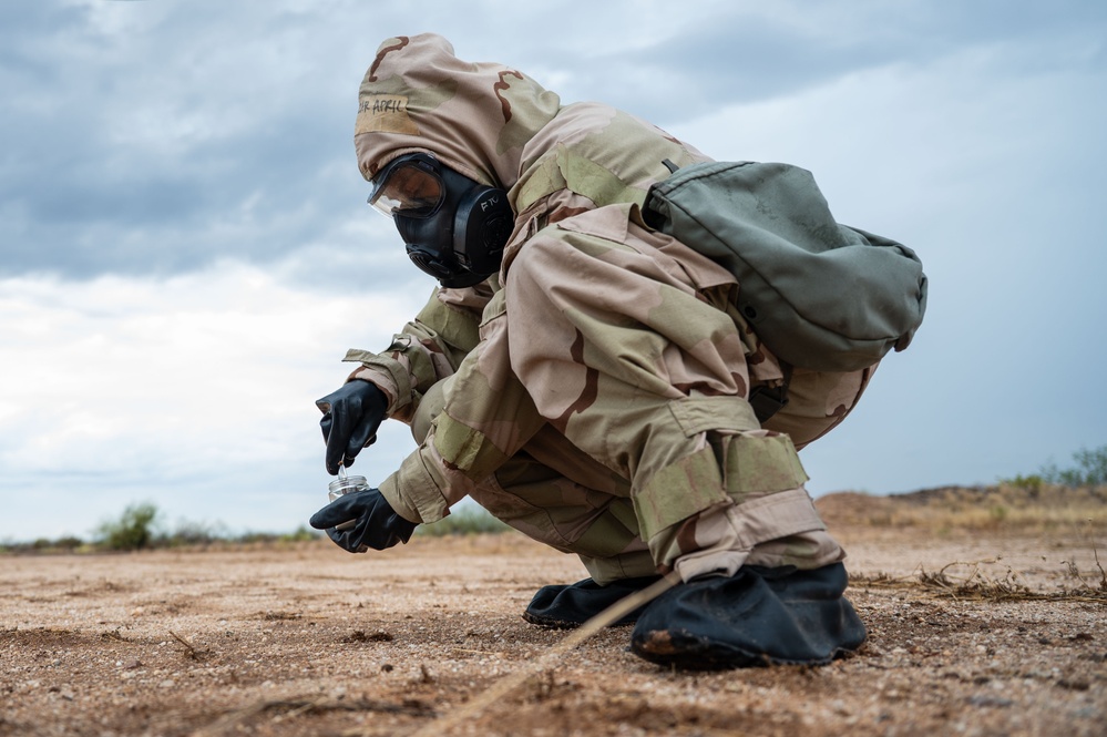 355th Civil Engineer Squadron Emergency Management Airmen conducted contamination survey training