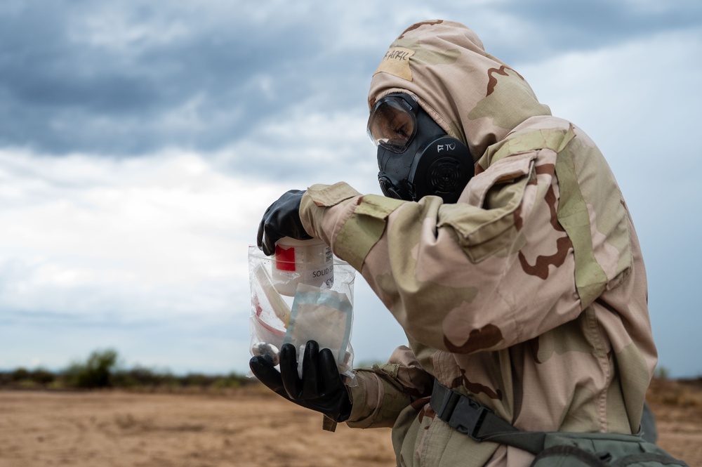 355th Civil Engineer Squadron Emergency Management Airmen conducted contamination survey training