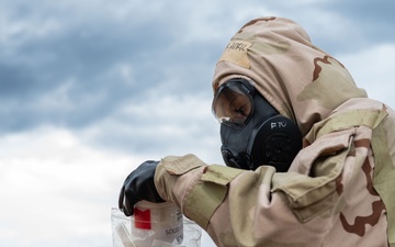 355th Civil Engineer Squadron Emergency Management Airmen conducted contamination survey training