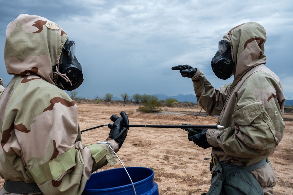 355th Civil Engineer Squadron Emergency Management Airmen conducted contamination survey training