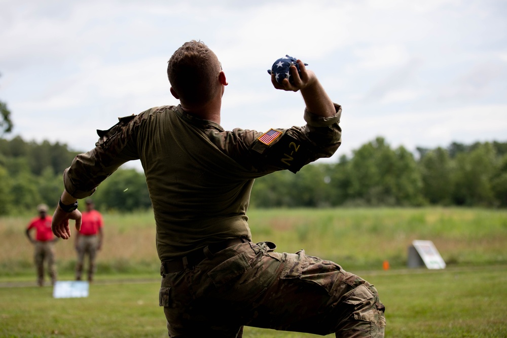 Staff Sgt. Miles Crawford lane #2 throw - 2025 National Best Warrior