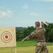 Sgt. Luke Cloward throws an axe - 2025 National Guard Best Warrior