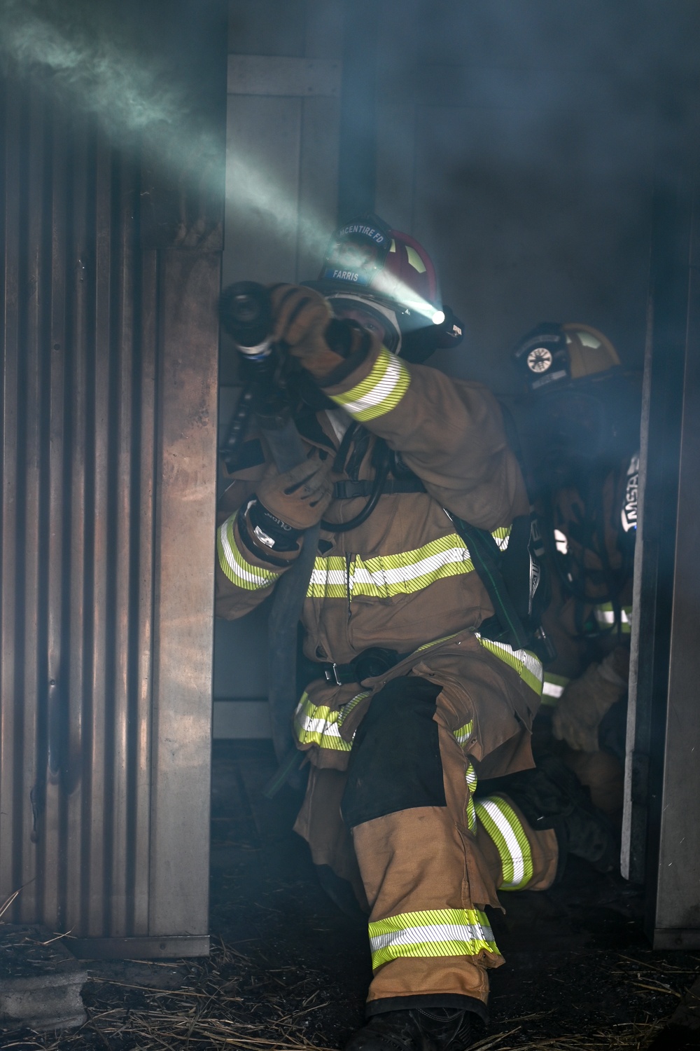 169th CES firefighters conduct structure fire training in Japan