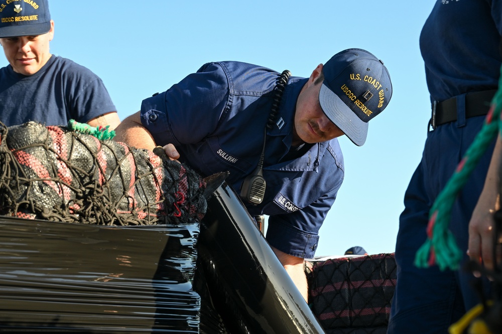 U.S. Coast Guard Cutter Resolute returns home, offloads approximately $93.2 million worth of drugs in St. Petersburg