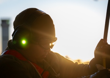 660th AMXS crew chiefs perform pre-flight inspection on KC-46A Pegasus