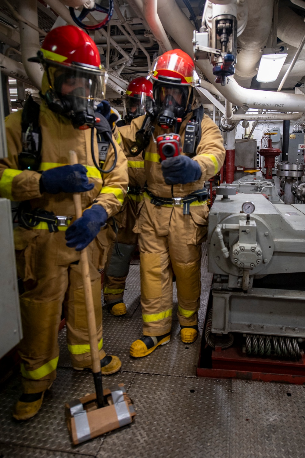 USS America (LHA 6) Conducts Main Space Fire Drill during Exercise Talisman Sabre