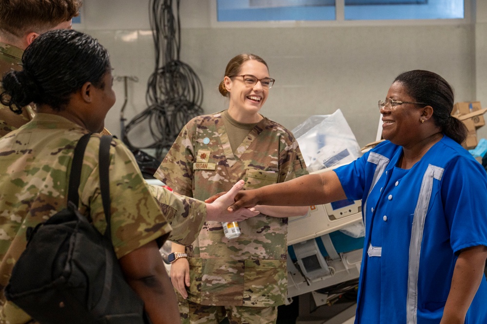 USAF medical personnel assist in treatment at Academic Hospital Suriname