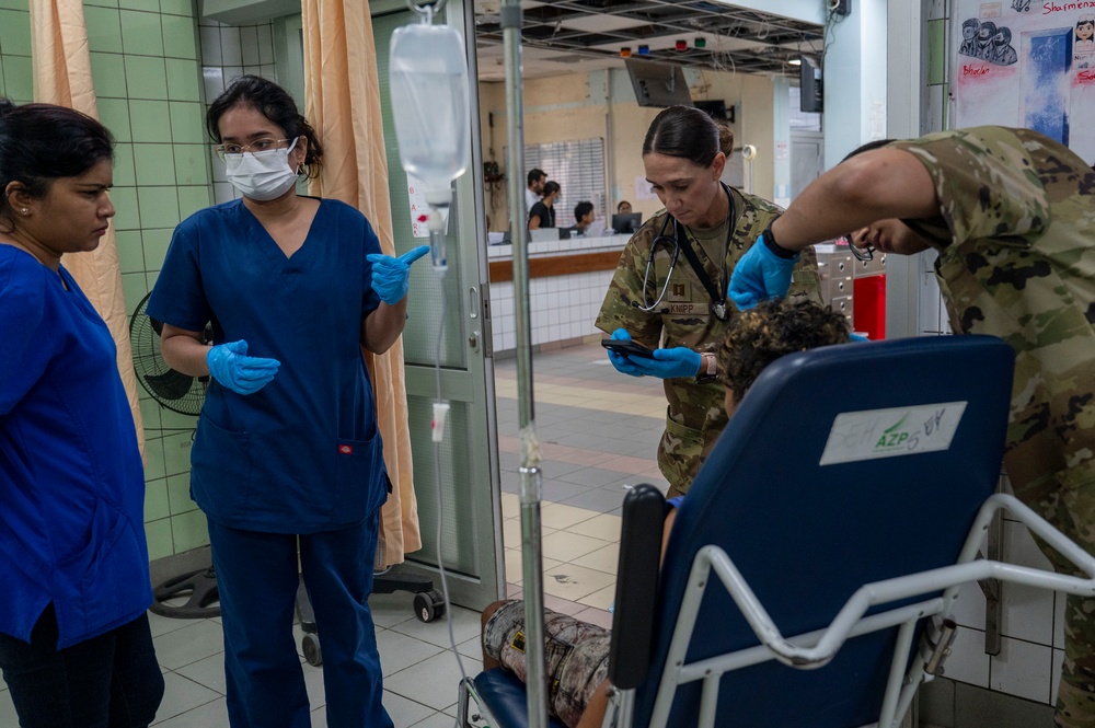 USAF medical personnel assist in treatment at Academic Hospital Suriname