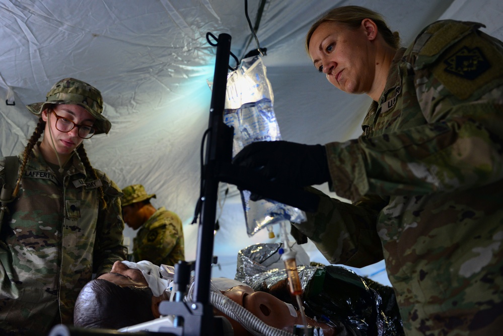 Pennsylvania Army National Guard medical personnel practice life-saving skills
