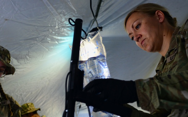 Pennsylvania Army National Guard medical personnel practice life-saving skills