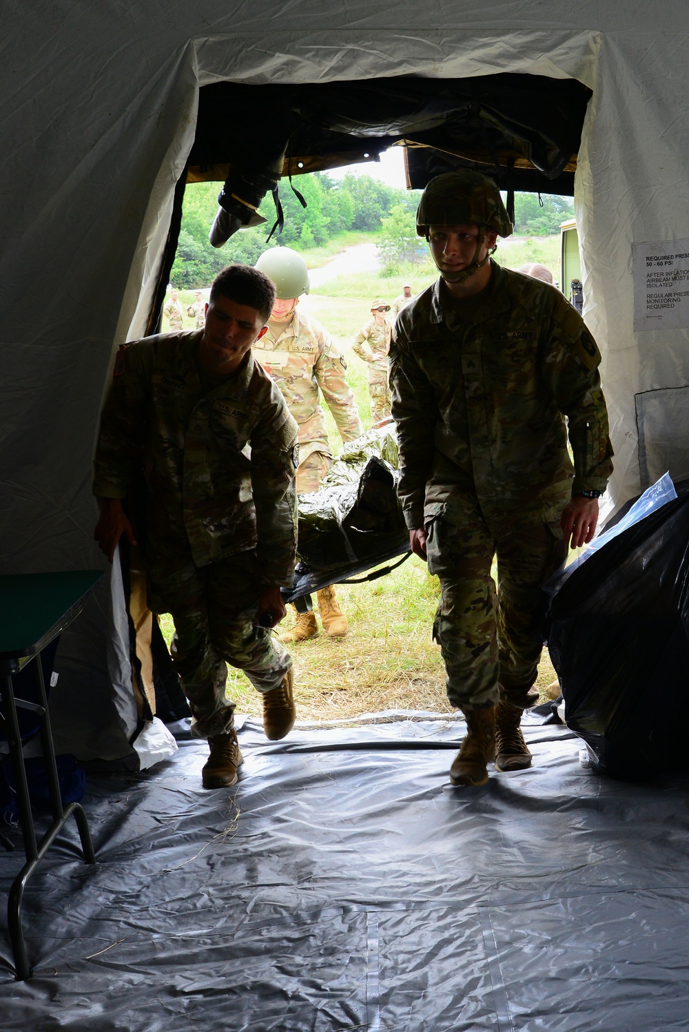 Pennsylvania Army National Guard medical personnel practice life-saving skills