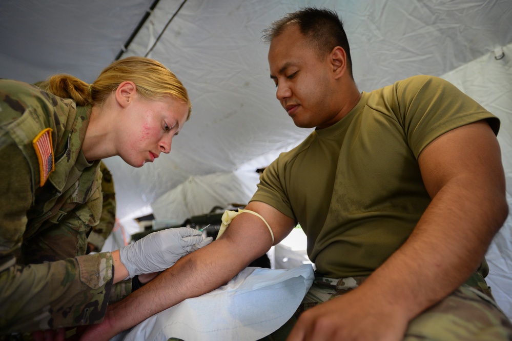 Pennsylvania Army National Guard medical personnel practice life-saving skills