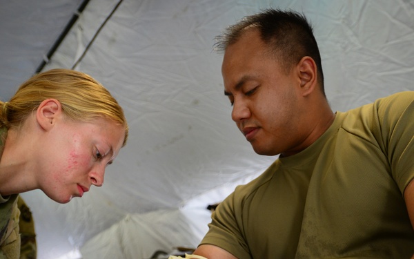 Pennsylvania Army National Guard medical personnel practice life-saving skills