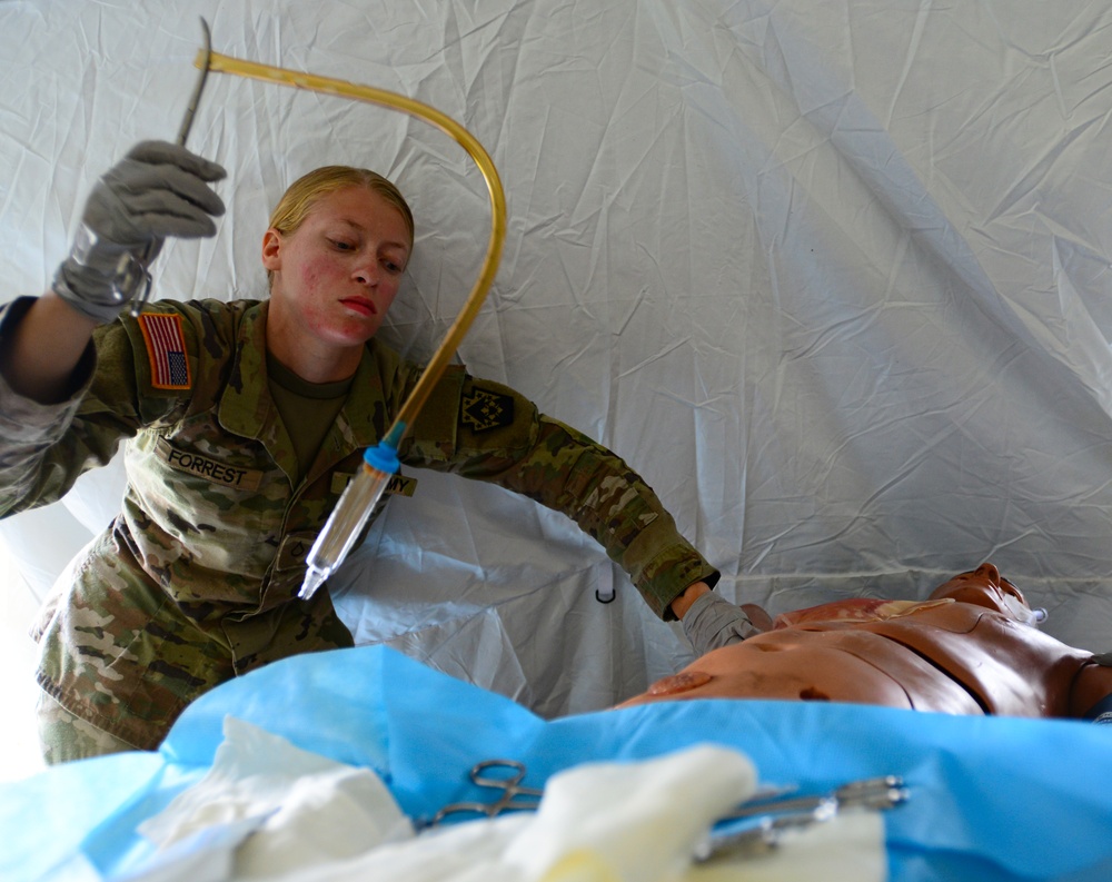 Pennsylvania Army National Guard medical personnel practice life-saving skills