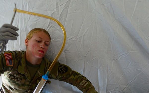 Pennsylvania Army National Guard medical personnel practice life-saving skills