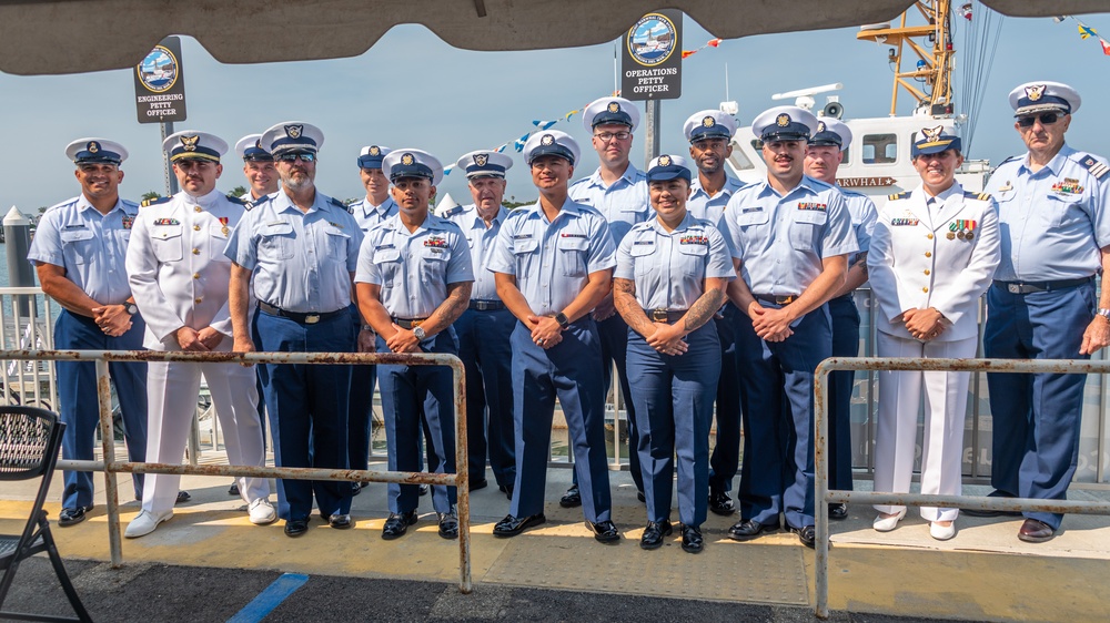 U.S. Coast Guard Cutter Narwhal Change of Command at Newport Beach, Calif.