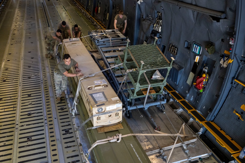 C-5M Super Galaxy Unloads Cargo During REFORPAC 2025