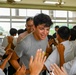 Sailors share in language exchange with Okinawan school children