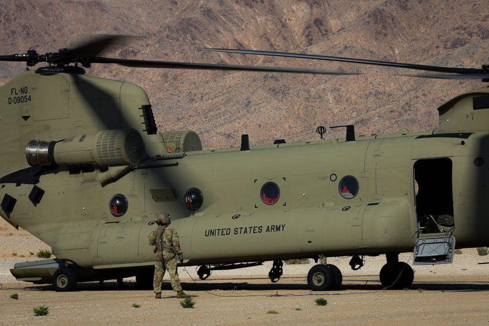 UH-47 and UH-60s arrive for NTC