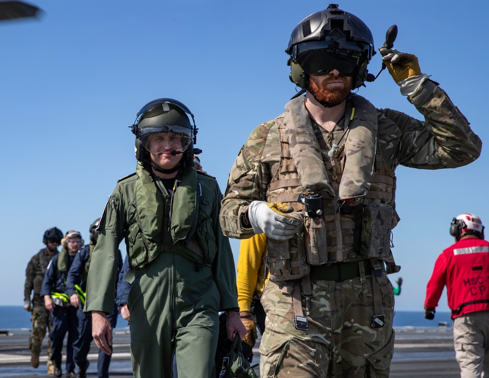 Commander, Task Force 70 (CTF 70) Hosts Royal Navy U.K. Carrier Strike Group