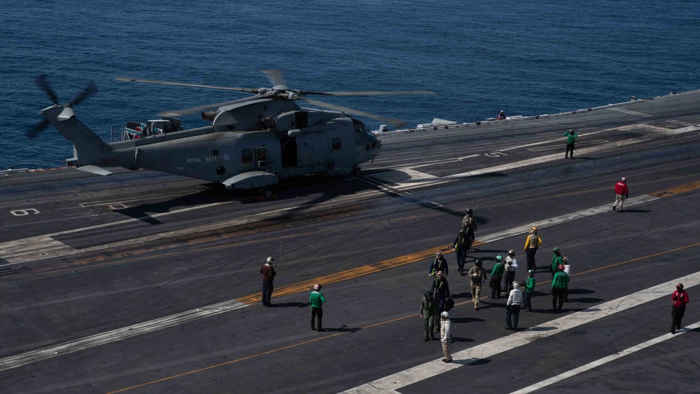Commander, Task Force 70 (CTF 70) Hosts Royal Navy U.K. Carrier Strike Group
