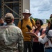 U.S. Air Force Captain gets interviewed by local media for exercise Resolute Force Pacific 2025