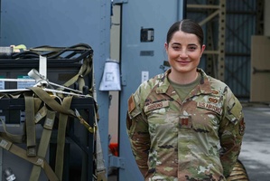 Author, domestic-violence survivor Carolyn Colleen speaks during Fort McCoy's 2022 Women's Equality Day observance, Part I
