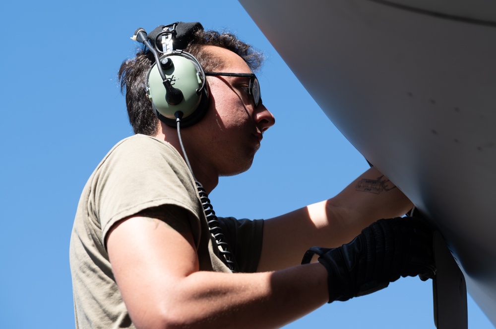 U.S. Airmen receive, ready C-17s for Talisman Sabre 2025