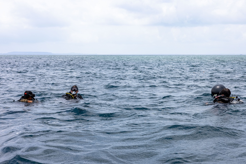 3d Reconnaissance Battalion Marines Conduct Search and Recovery Dive Drills