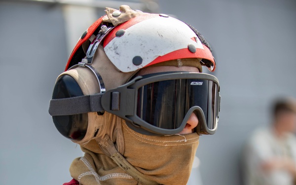 USS Preble Conducts Aviation Training Team Drill