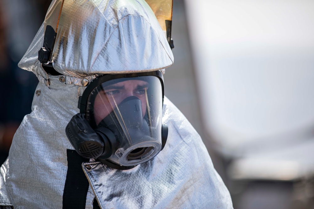 USS Preble Conducts Aviation Training Team Drill