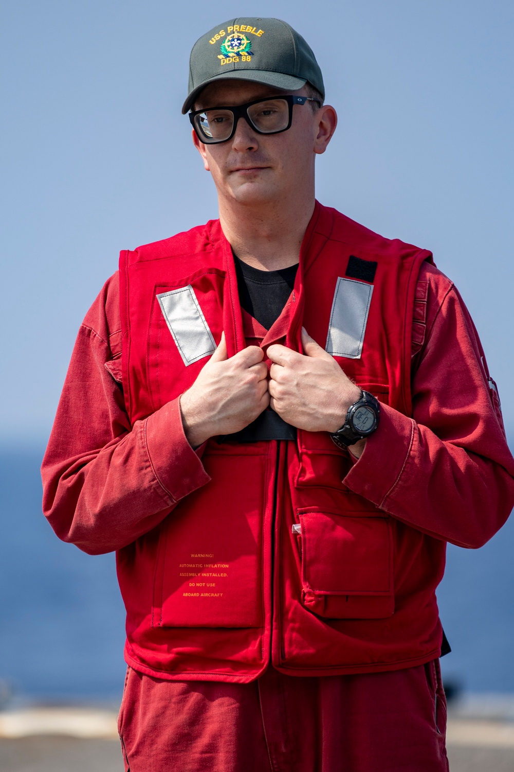 USS Preble Conducts Aviation Training Team Drill