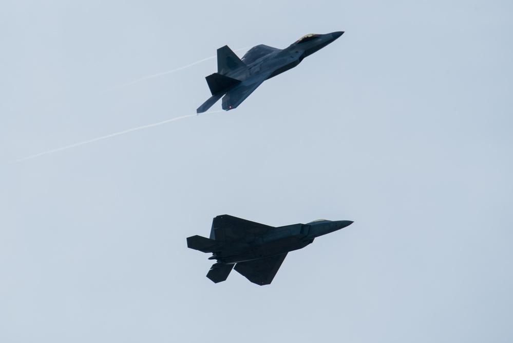 JBER F-22s land in Tinian during REFORPAC